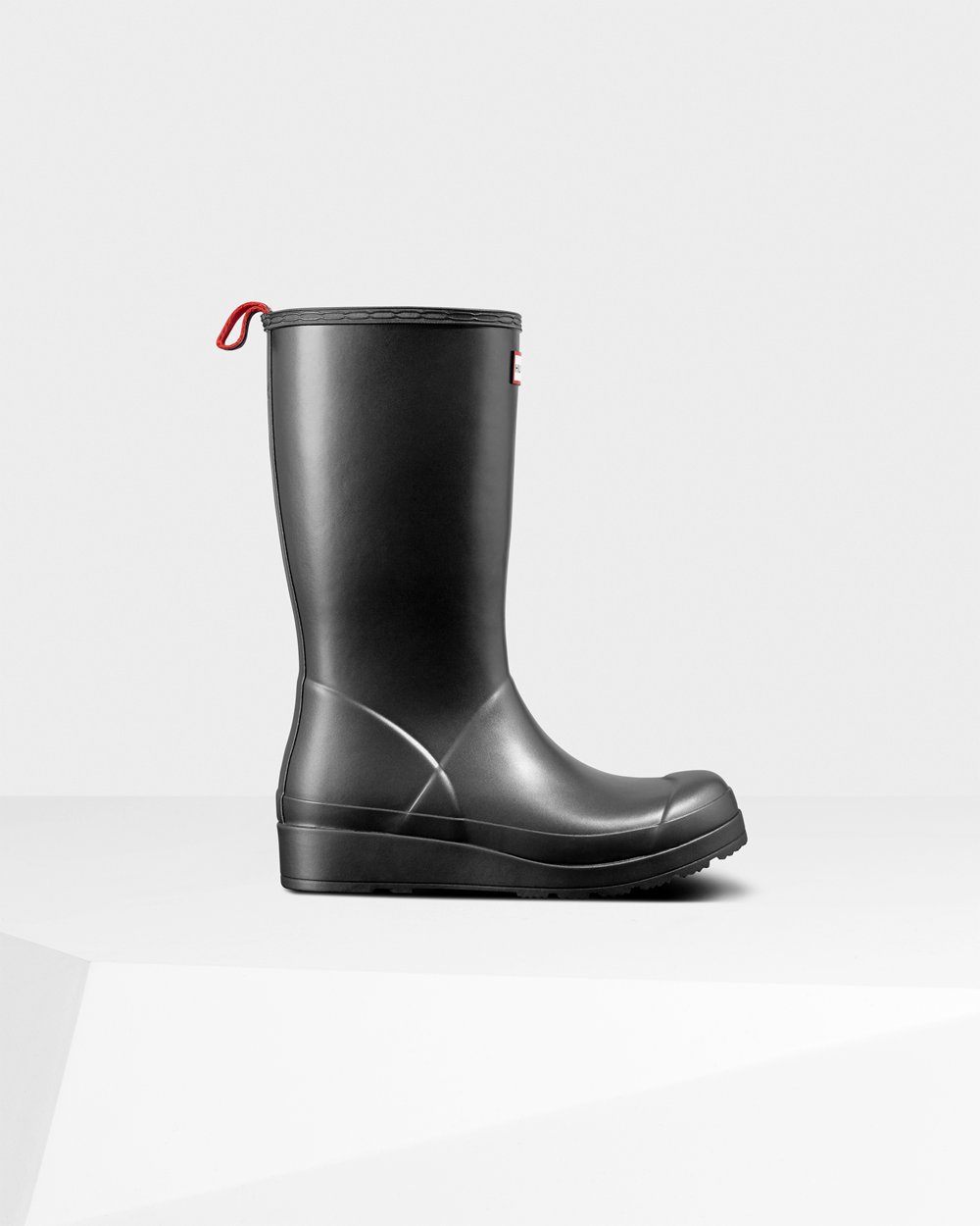 Womens Play Boots - Hunter Original Tall Pearlized Rain (24HWQEUNR) - Black